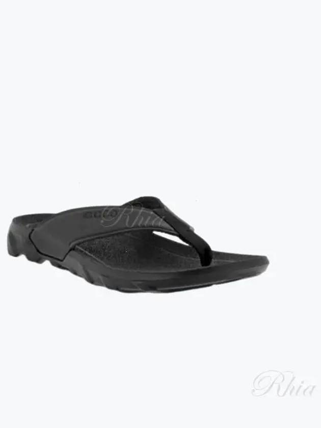 Mx Flipsider Logo Flip Flops Black - ECCO - BALAAN 2