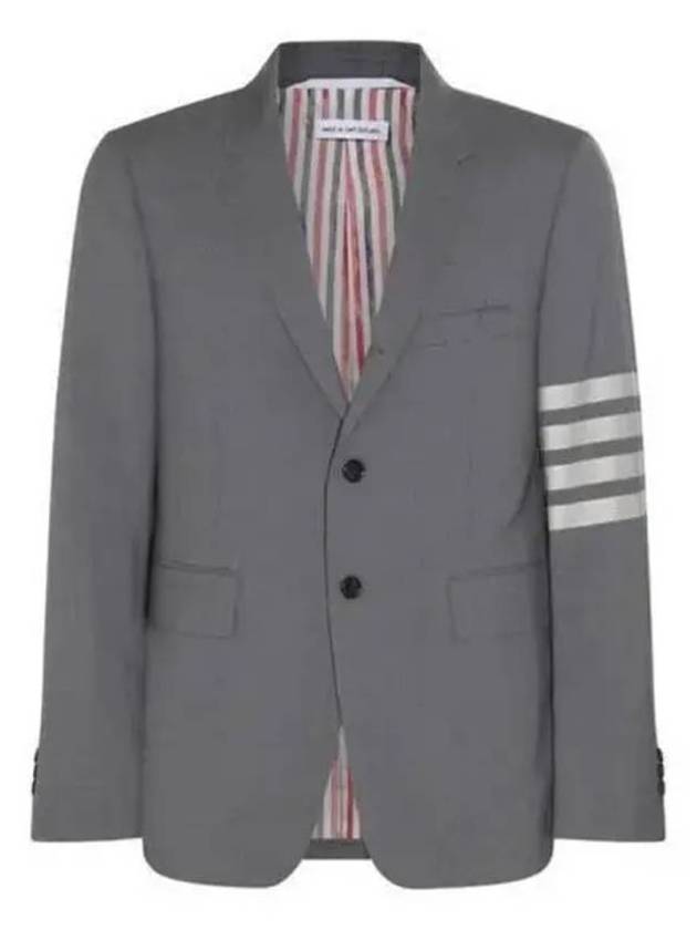 Plain Weave Suiting 4 Bar Classic Sport Jacket Medium Grey - THOM BROWNE - BALAAN 2