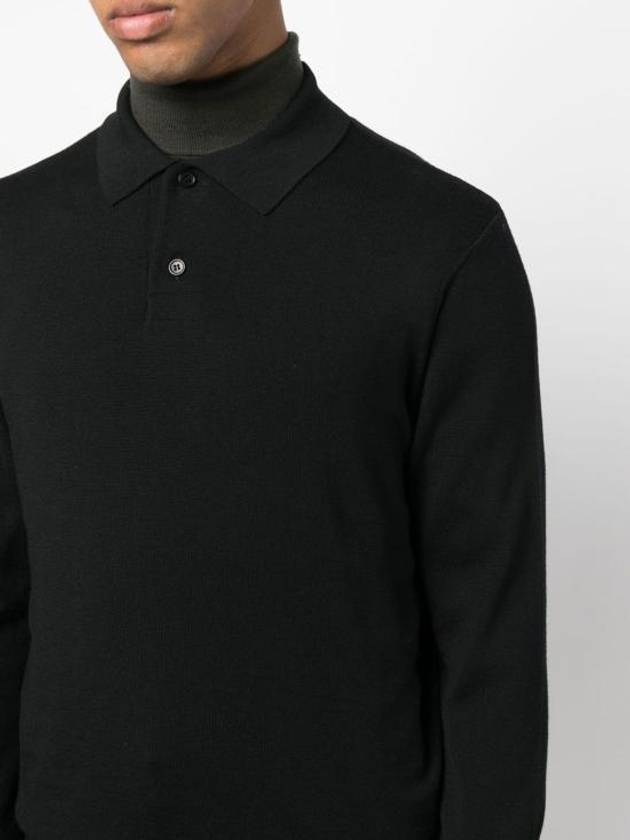 Jacob Logo Polo Knit Top Black - A.P.C. - BALAAN 3