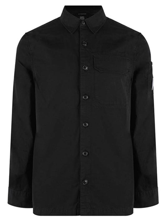 Rip Stop Utility Long Sleeve Shirt Black - CP COMPANY - BALAAN 2