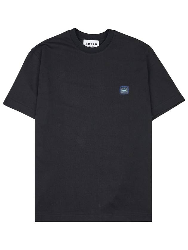 Arch Graphic Cotton Short Sleeve T-Shirt Black - SOLID HOMME - BALAAN 3