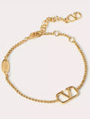 V Logo Signature Chain Bracelet Gold - VALENTINO - BALAAN 4