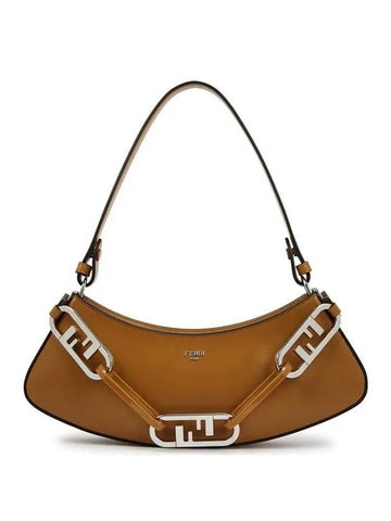 O Lock Swing Shoulder Bag Brown - FENDI - BALAAN 1