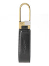 Tiny Cassandre Keyholder in Smooth Leather Black - SAINT LAURENT - BALAAN 4