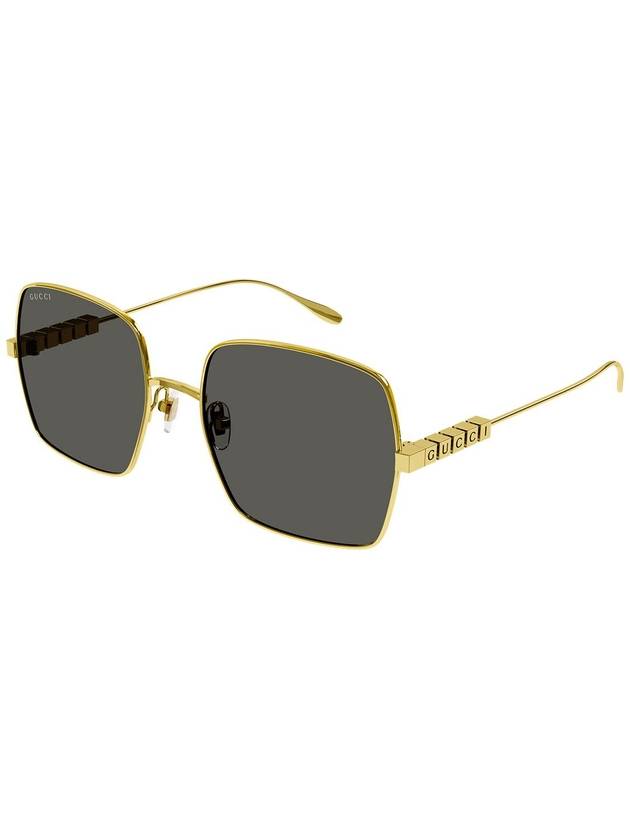 Square Metal Sunglasses Gold - GUCCI - BALAAN 3