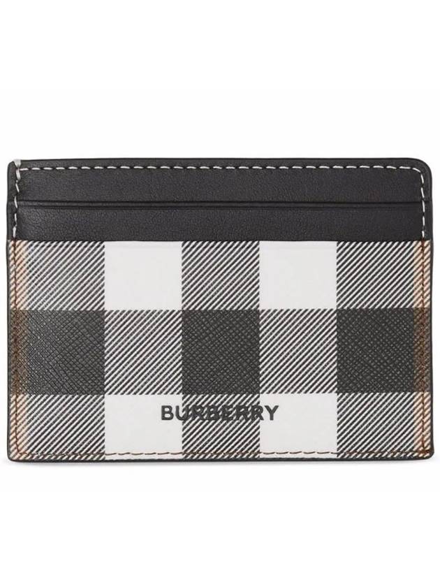 Check Print 2-tier Card Wallet Dark Burch Brown - BURBERRY - BALAAN 2