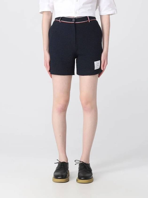 Waste RWB Trim High Shorts Navy - THOM BROWNE - BALAAN 3