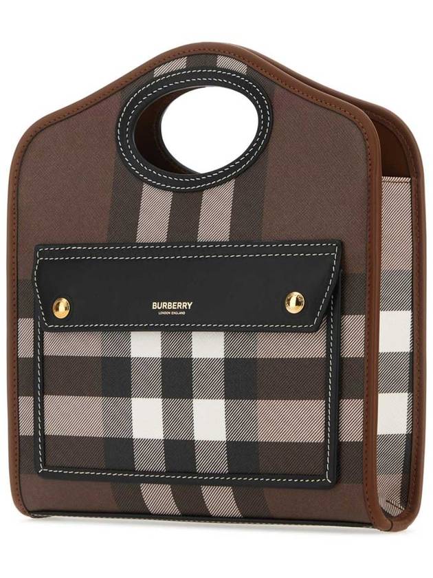 Mini Pocket Tote Bag Brown - BURBERRY - BALAAN 3