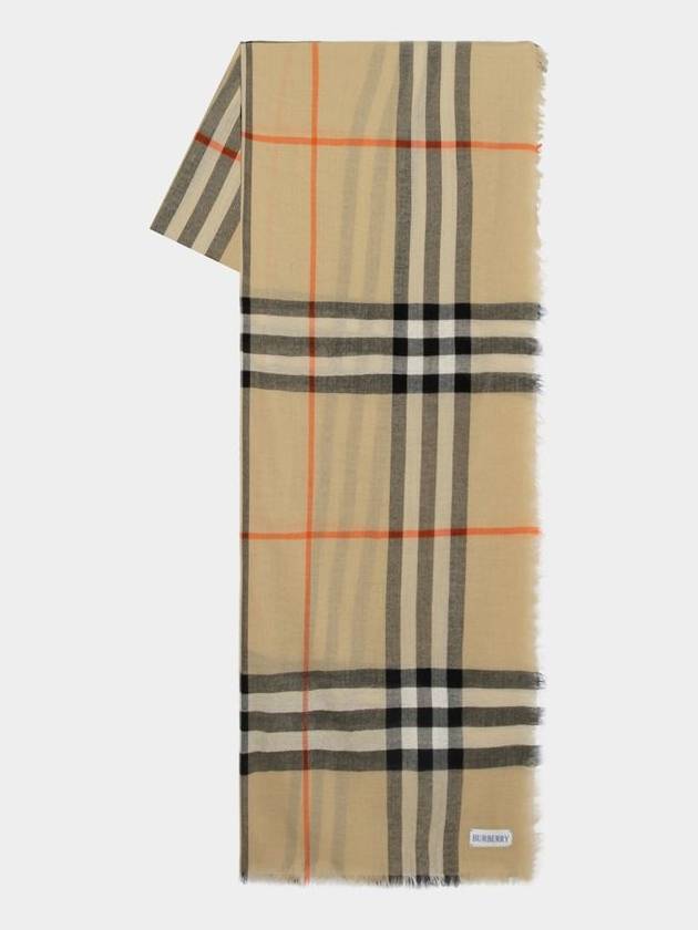 Vintage Check Wool Scarf Beige - BURBERRY - BALAAN 2