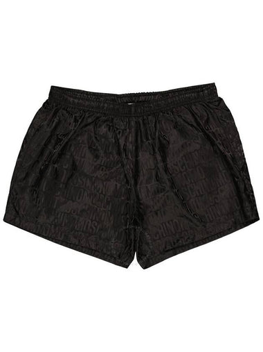 Moschino Black Monogram Jacquard Logo Shorts, Brand Size 46 (US Size 30) - MOSCHINO - BALAAN 1