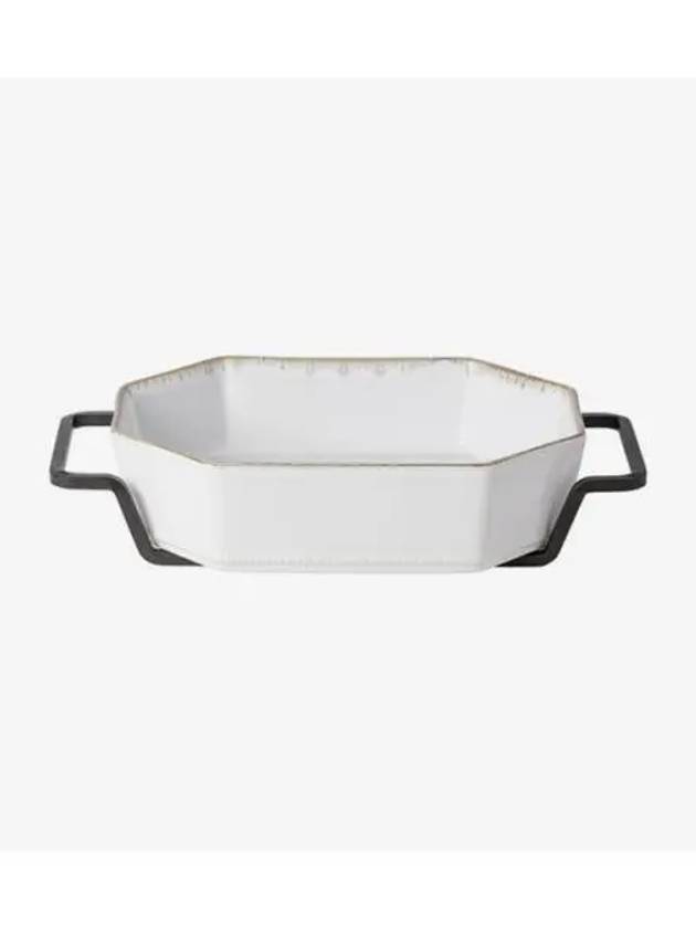 COSTA NOVA Lugia White 35cm 8 cornered oven dish metal holder set - COSTARELLOS - BALAAN 1