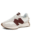 327 Classic Low Top Sneakers Dark Red Moonbeam White - NEW BALANCE - BALAAN 2