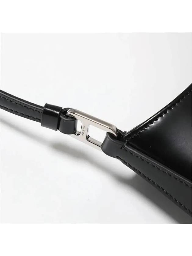 Cleo Brushed Flap Shoulder Bag Black - PRADA - BALAAN 8