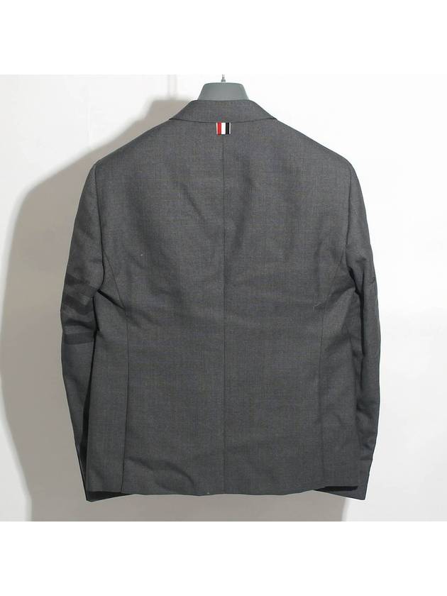 Twill School Uniform 4 Bar Slim Fit Jacket Medium Grey - THOM BROWNE - BALAAN 3