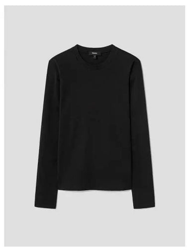 Women s Apex Cotton Long Sleeve T Shirt Tiny Black Domestic Product GM0024061727681 - THEORY - BALAAN 1