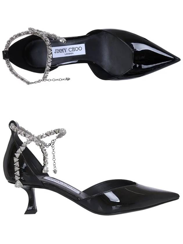 STEVIE50PAT BLACK STEVIE patent anklet pumps - JIMMY CHOO - BALAAN 2