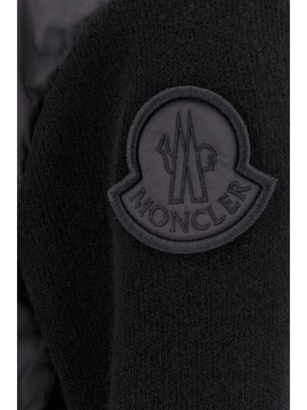 Fleece Down Padding Zip-Up Jacket Black - MONCLER - BALAAN 4