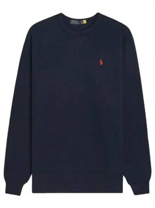 Embroidered Logo Pony Crew Neck Sweatshirt Navy - POLO RALPH LAUREN - BALAAN 2