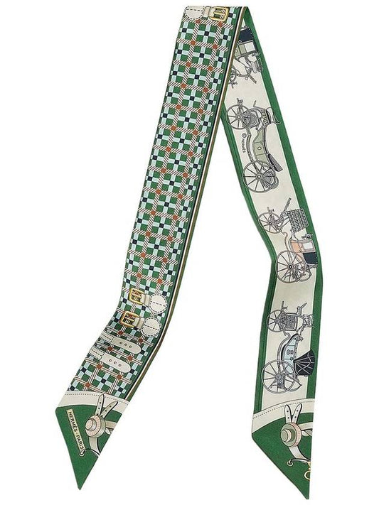 Les Voitures Nouvelles Twilly Scarf Green - HERMES - BALAAN 2