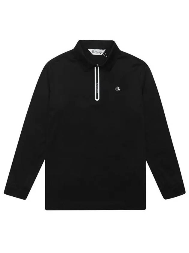 My Zip Welding Point Half Zip Up Long Sleeve 9132GAPR - BLACK&WHITE - BALAAN 2