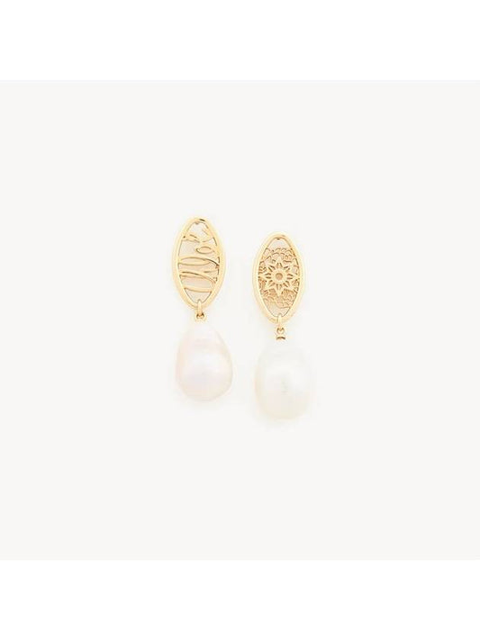 Darcey Lace Drop Earrings Gold - CHLOE - BALAAN 1