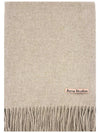 Wool Fringe Scarf Oatmeal Melange - ACNE STUDIOS - BALAAN 2