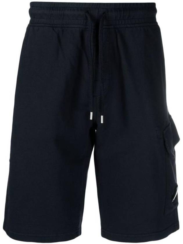 Light Fleece Utility Shorts Navy - CP COMPANY - BALAAN 2