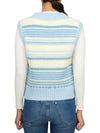 Striped Soft Wool Gilet Vest Light Blue - GANNI - BALAAN 4