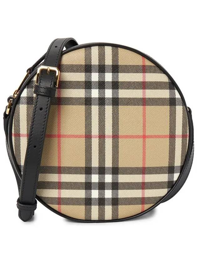 Women's Lewis Vintage Check Leather Mini Cross Bag Archive Beige - BURBERRY - BALAAN 3