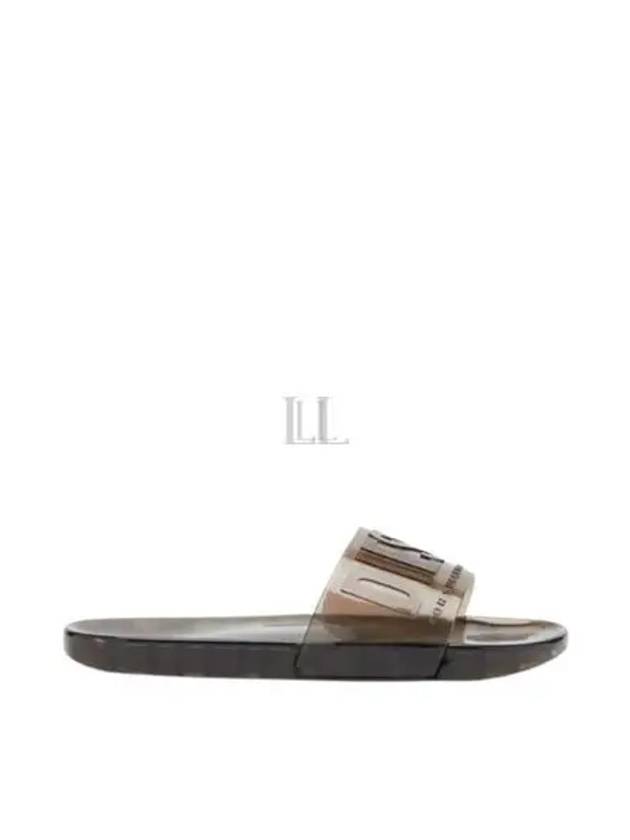 SA Karaibi GL Logo Strap Transparent Slippers Black - DIESEL - BALAAN 2