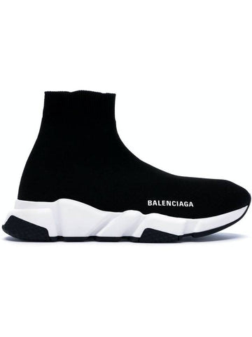 Men's Speedrunner High Top Sneakers Black White - BALENCIAGA - BALAAN 1
