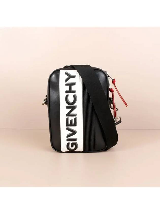 Logo Leather Cross Bag Black - GIVENCHY - BALAAN 2