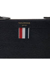 Logo 4 Bar Leather Clutch Bag Black - THOM BROWNE - BALAAN 8