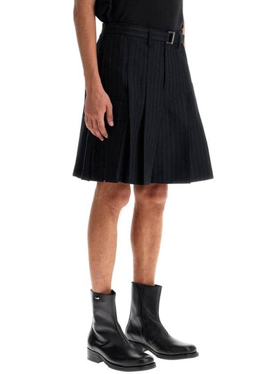 striped pleated bermuda shorts - SACAI - BALAAN 2