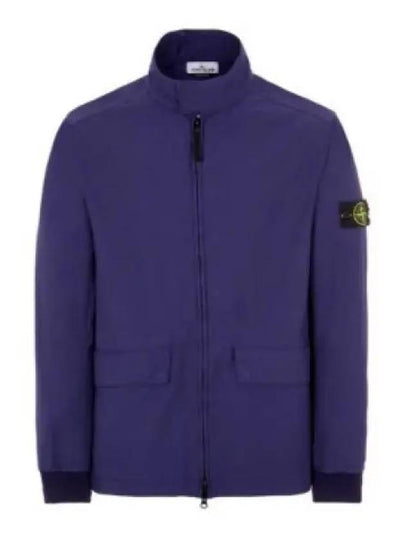 Men's Batavia Nylon Cotton Zip-Up Jacket Purple Blue - STONE ISLAND - BALAAN 2