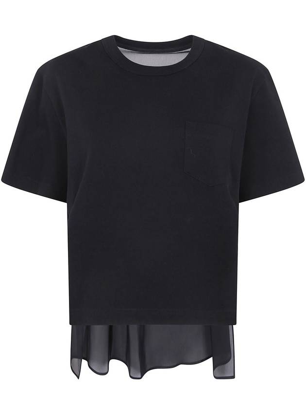 Sacai Nylon Twill Mix Cotton Jersey T-Shirt Clothing - SACAI - BALAAN 1