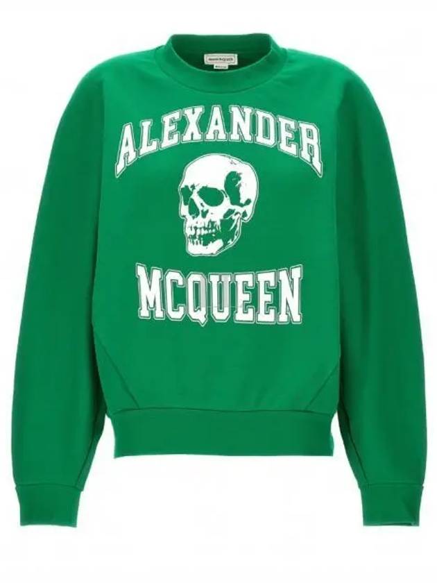 Skull Print Sweatshirt Green - ALEXANDER MCQUEEN - BALAAN 2