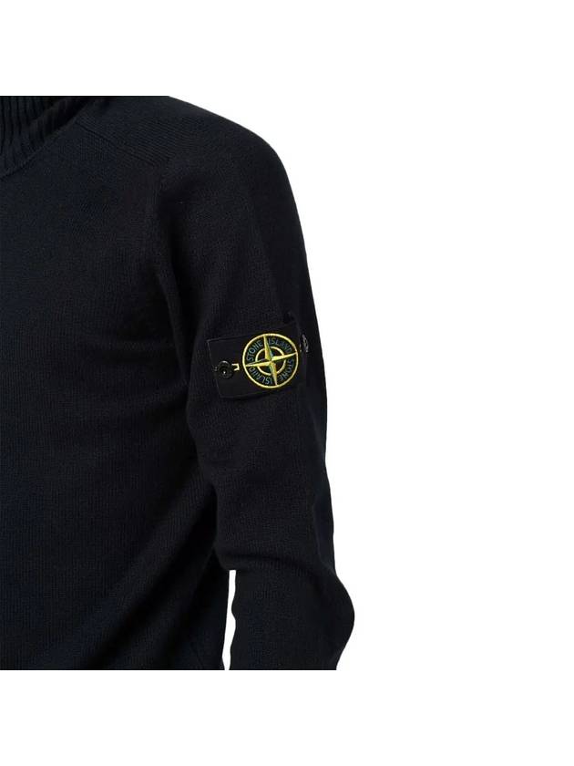 Waffen Patch Cotton Knit Turtleneck Navy - STONE ISLAND - BALAAN 5