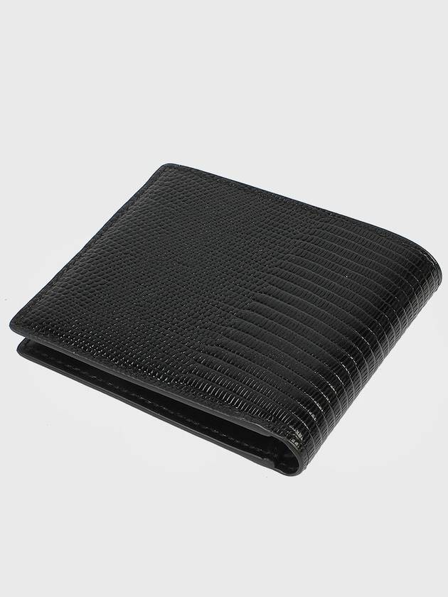 Men's T Plaque Embossed Logo Leather Half Wallet Black - TOD'S - BALAAN 5