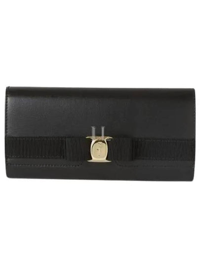 Vara Bow Continental Long Wallet Black - SALVATORE FERRAGAMO - BALAAN 2