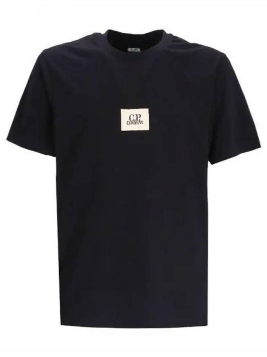 30/1 Jersey Logo Short Sleeve T-Shirt Navy - CP COMPANY - BALAAN 2