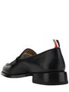 Men's Vitello Flexible Leather Sole Soft Penny Loafer Black - THOM BROWNE - BALAAN 5