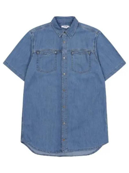 Oversized Shirt Denim Dress Stoned Ciel - RE/DONE - BALAAN 1