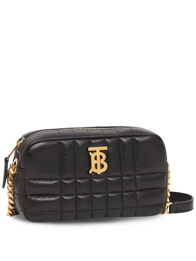 Quilted Leather Mini Lola Camera Shoulder Bag Black - BURBERRY - BALAAN 4