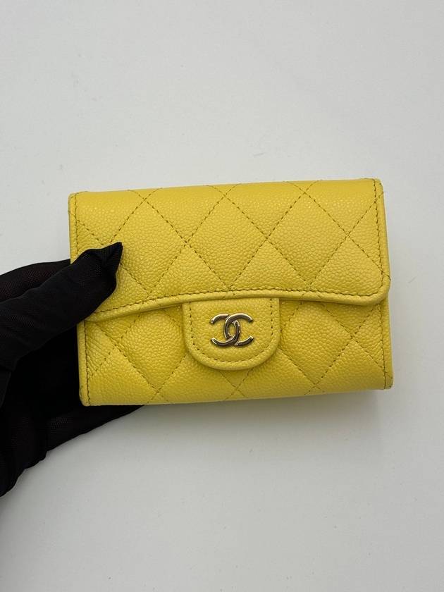 Classic Snap Card Wallet Caviar 24S Yellow Gold AP0214 - CHANEL - BALAAN 8