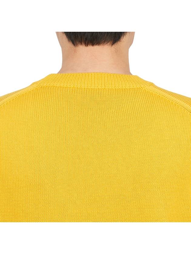Embroidered Logo Knit Top Yellow - ALEXANDER MCQUEEN - BALAAN 8