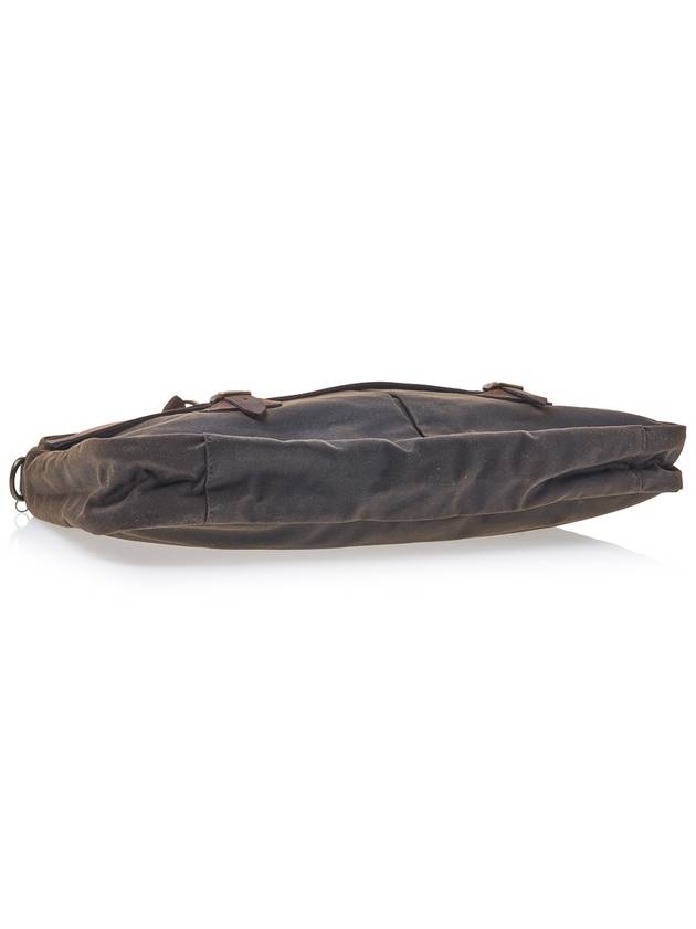 Men's Waxed Leather Brief Case Olive - BARBOUR - BALAAN 6