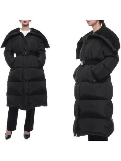 Women's Bruneaux Hooded Long Down Padding Black - MONCLER - BALAAN 2