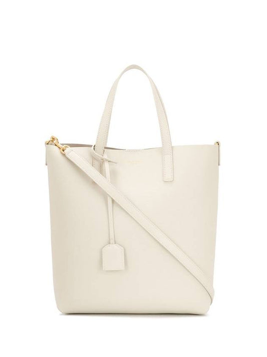 Shopping Toy Supple Leather Tote Bag Blanc Vintage - SAINT LAURENT - BALAAN 1