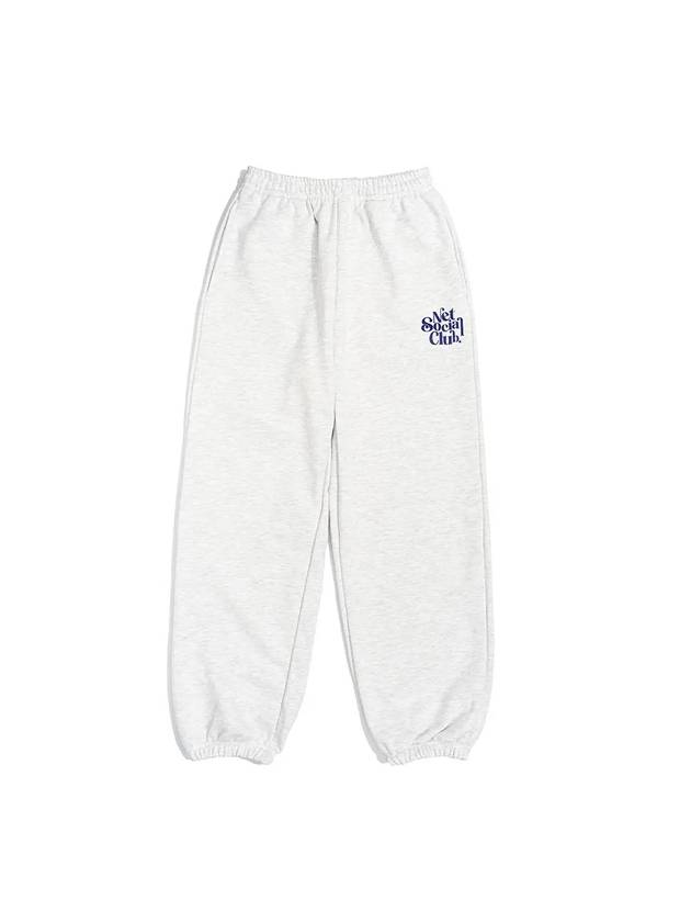 CURLY LOGO JOGGER PANTS LIGHT MELANGE - NET SOCIAL CLUB - BALAAN 4